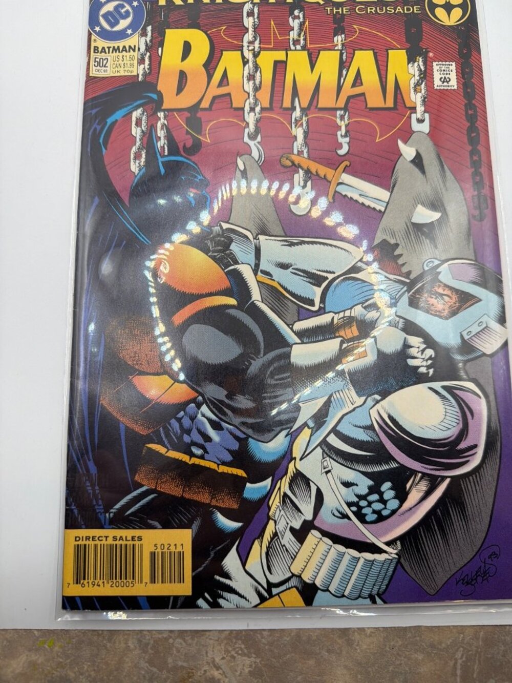 Batman #502 KnightQuest The Crusade Signed Kelley Jones DC Comics 1993 Vintage I